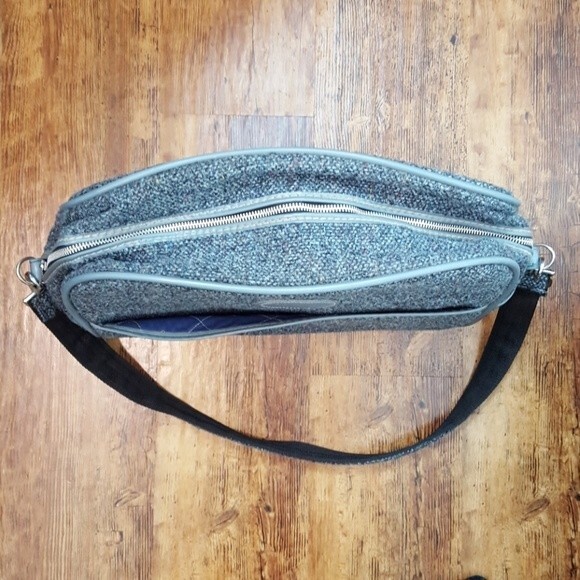 Vintage 70's Skyway Blue Tweed Travel Bag - Picture 4 of 8